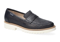 chaussure mephisto mocassins stessy perf bleu profond
